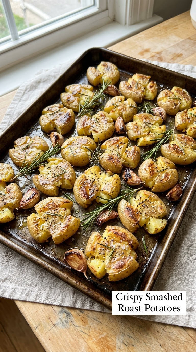 Crispy Smashed Roast Potatoes