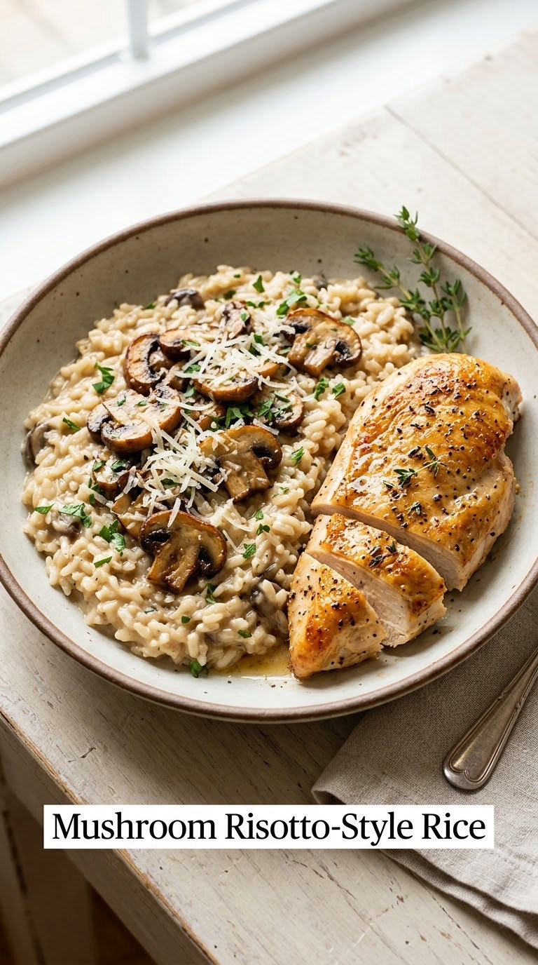Mushroom Risotto-Style Rice