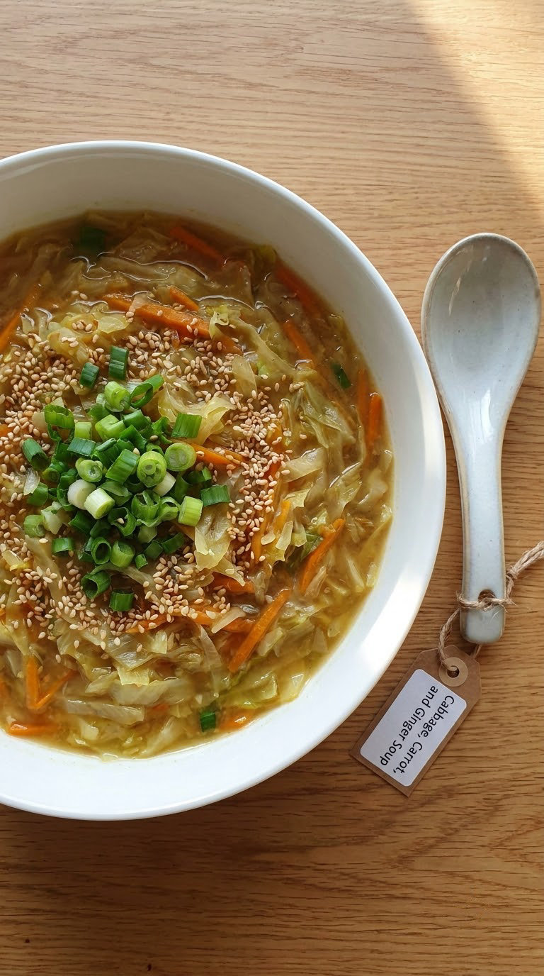 Cabbage, Carrot, and Ginger Soup