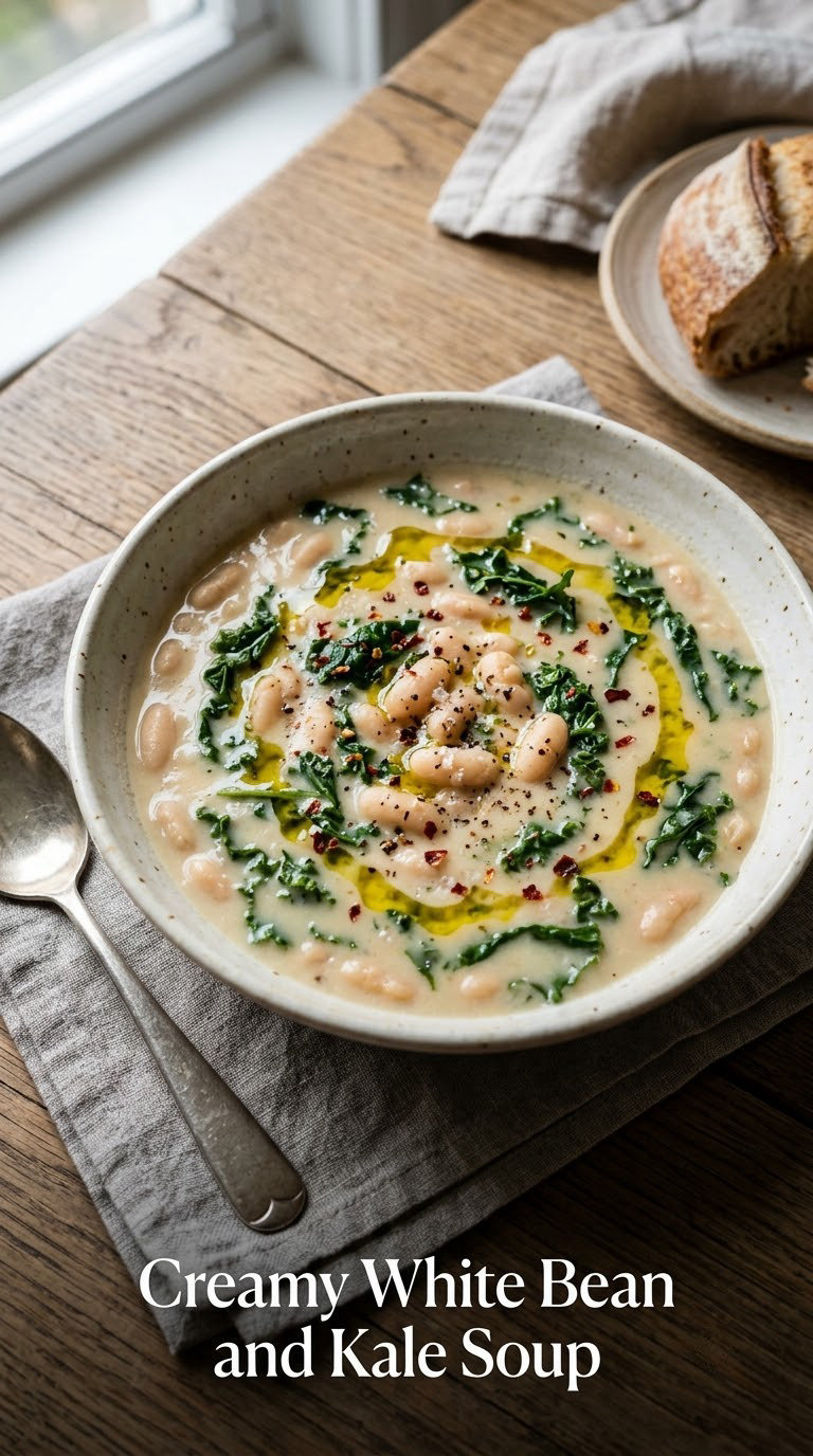 Creamy White Bean and Kale Soup