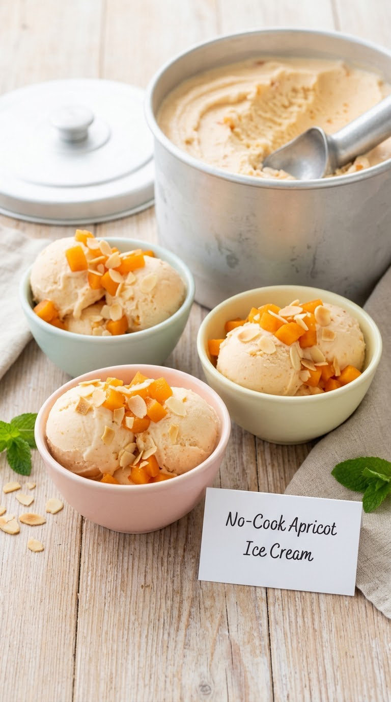 No-Cook Apricot Ice Cream