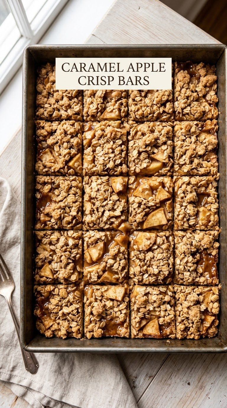Caramel Apple Crisp Bars