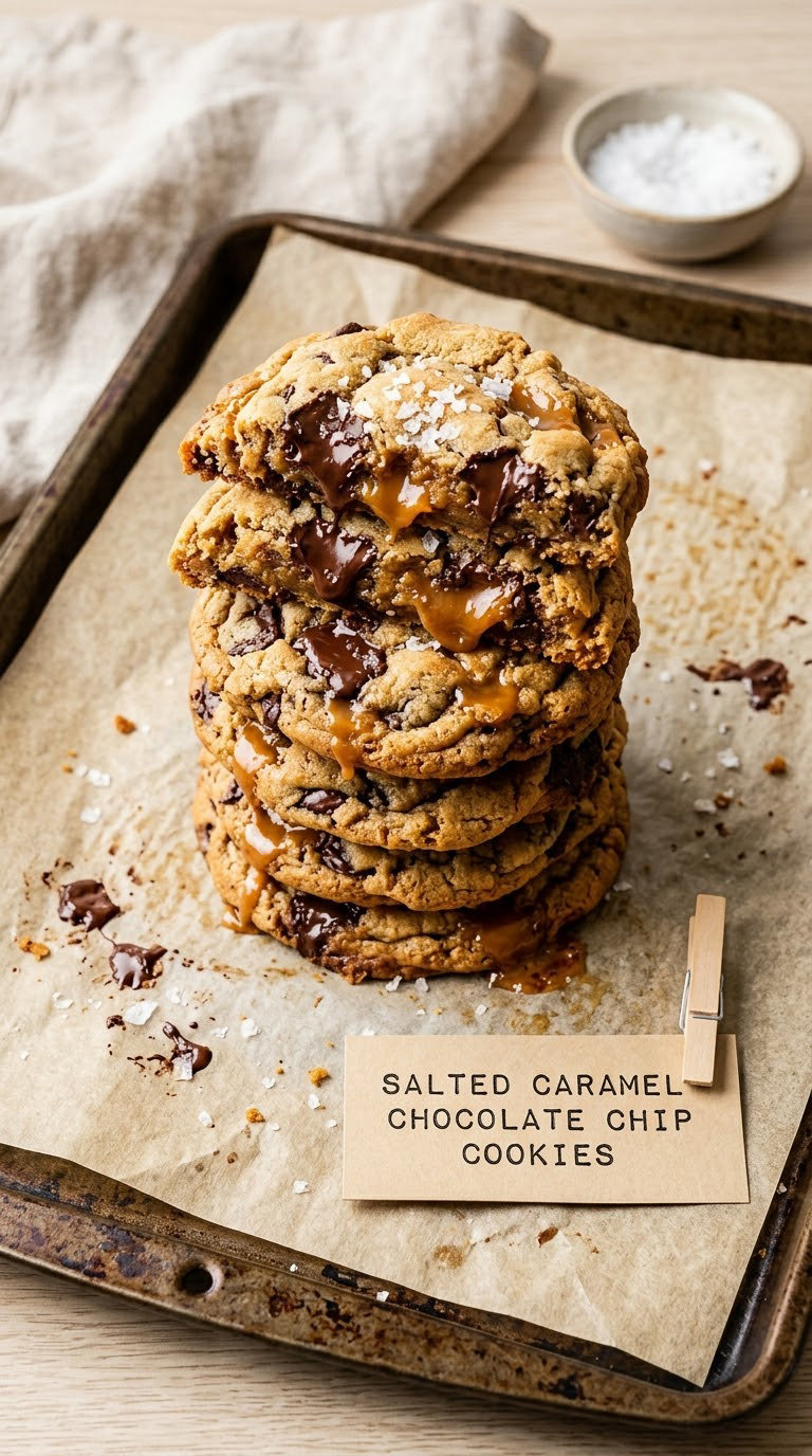 Salted Caramel Chocolate Chip Cookies