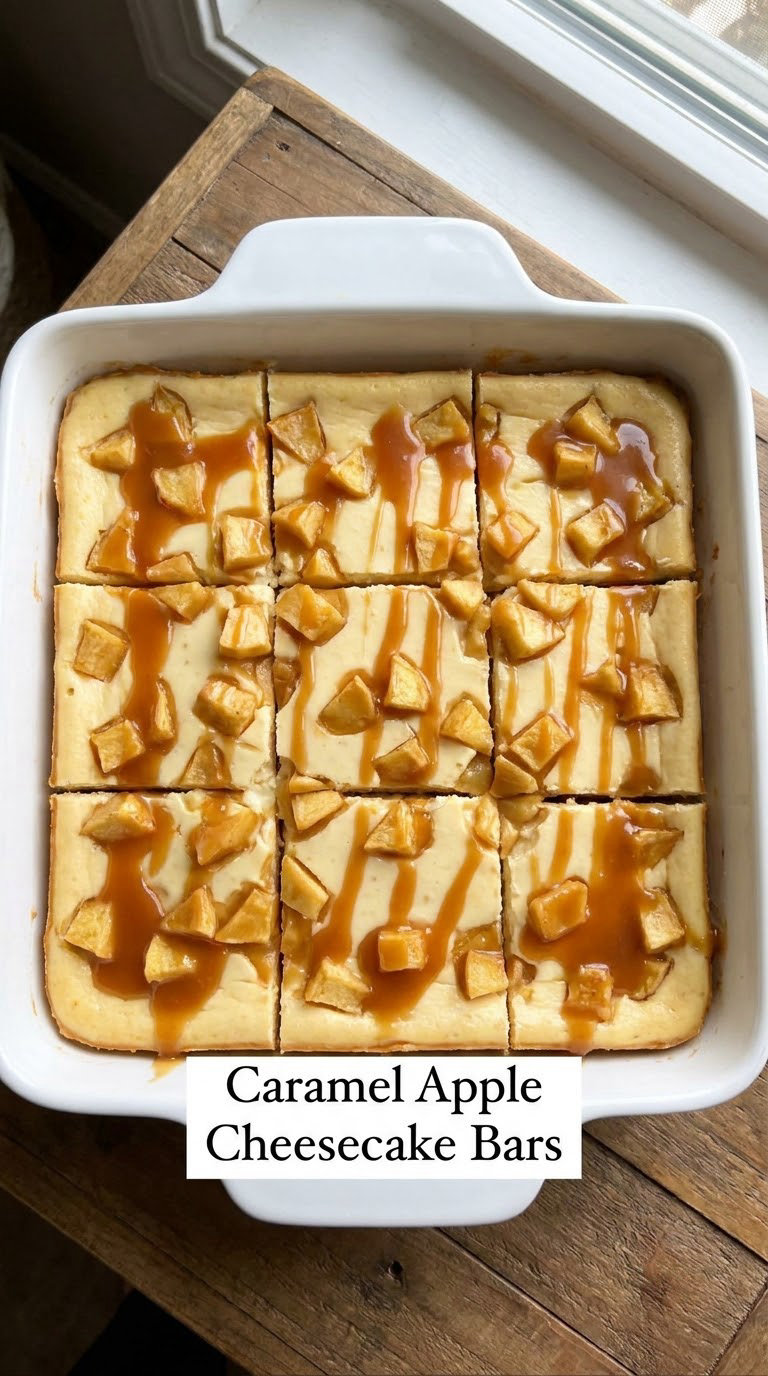 Caramel Apple Cheesecake Bars