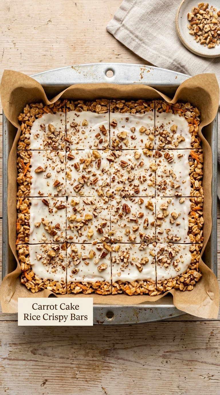 Carrot Cake Rice Crispy Bars