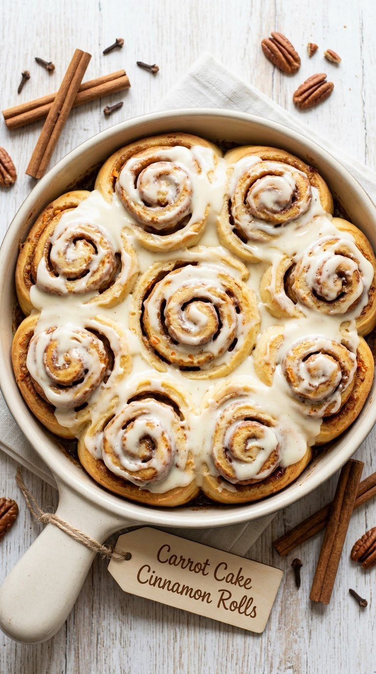 Carrot Cake Cinnamon Rolls