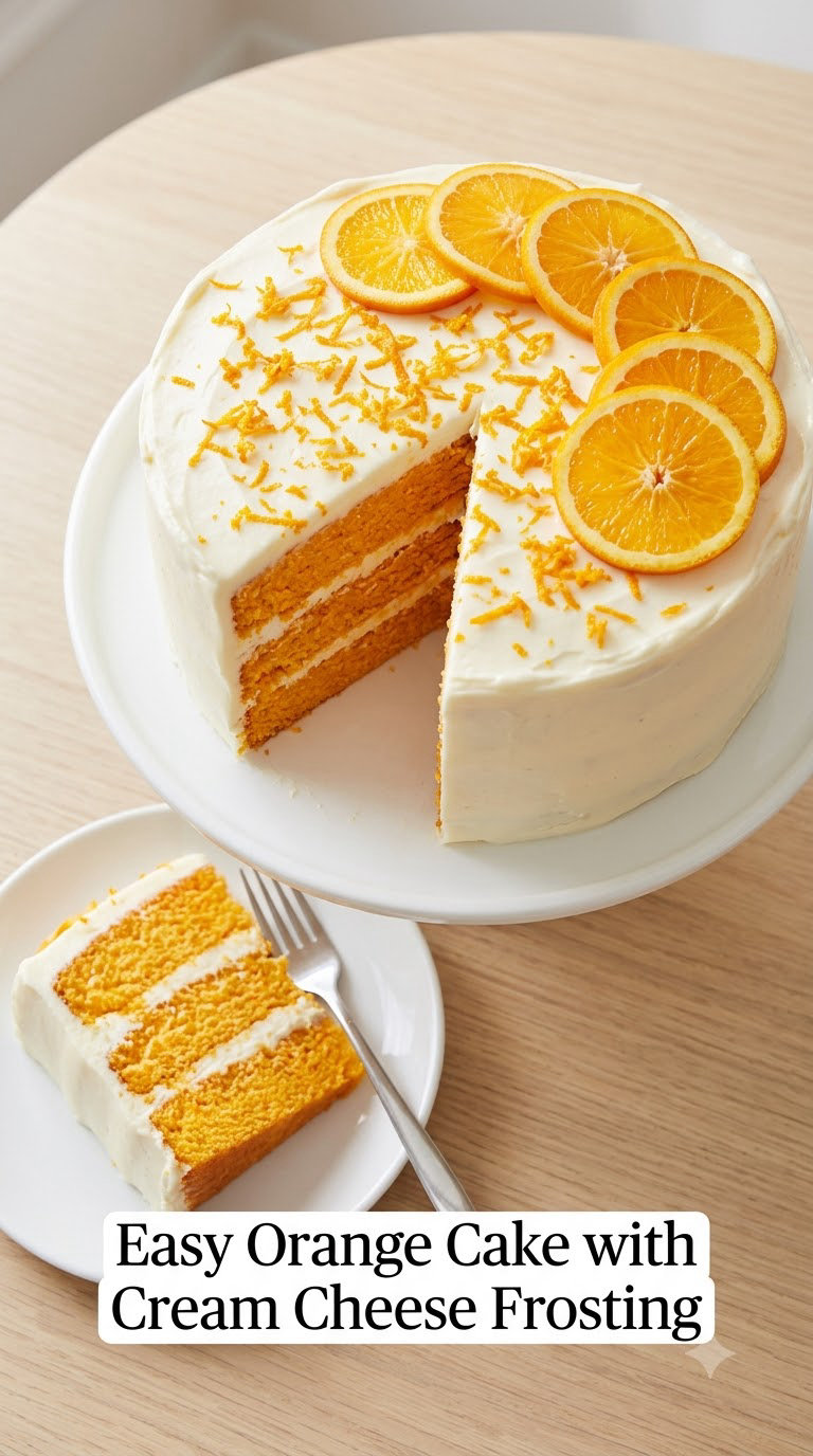 Easy Orange Cake with Cream Cheese Frosting