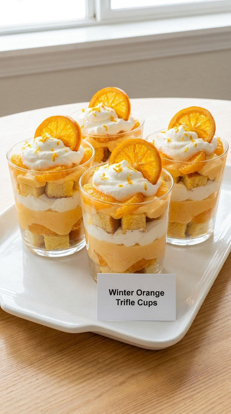 Winter Orange Trifle Cups