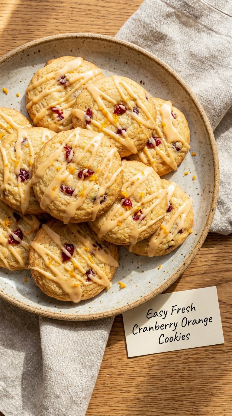 Easy Fresh Cranberry Orange Cookies