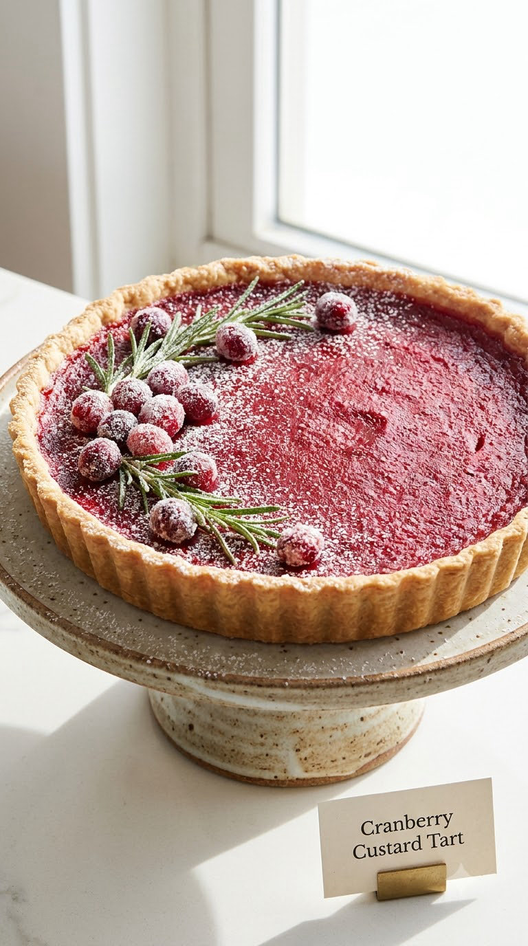 Cranberry Custard Tart