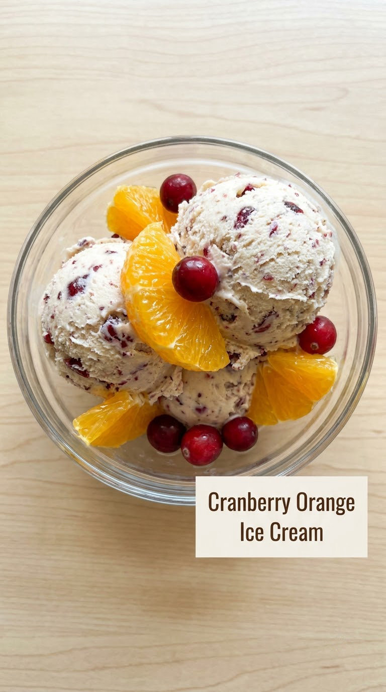 Cranberry Orange Ice Cream