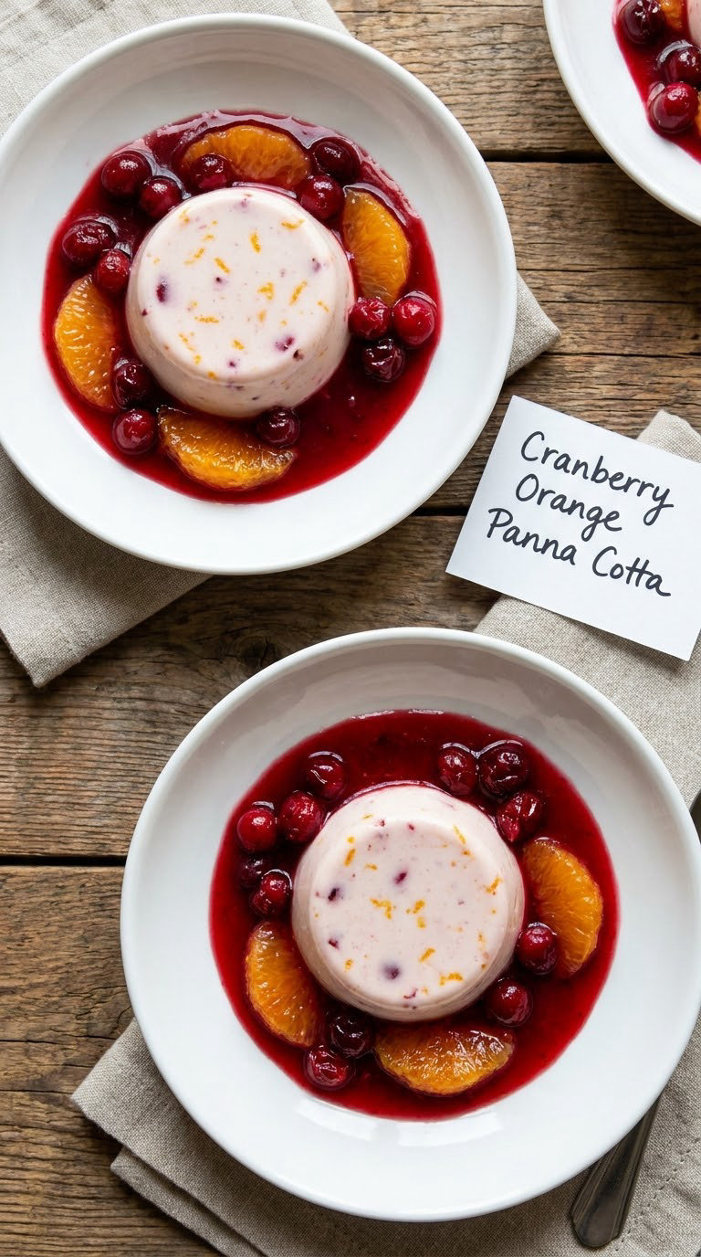 Cranberry Orange Panna Cotta