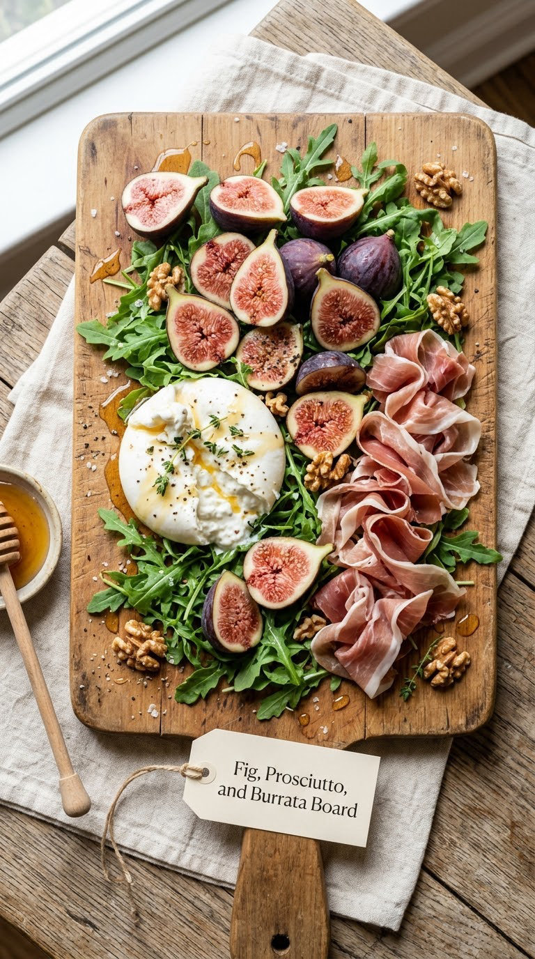 Fig, Prosciutto, and Burrata Board