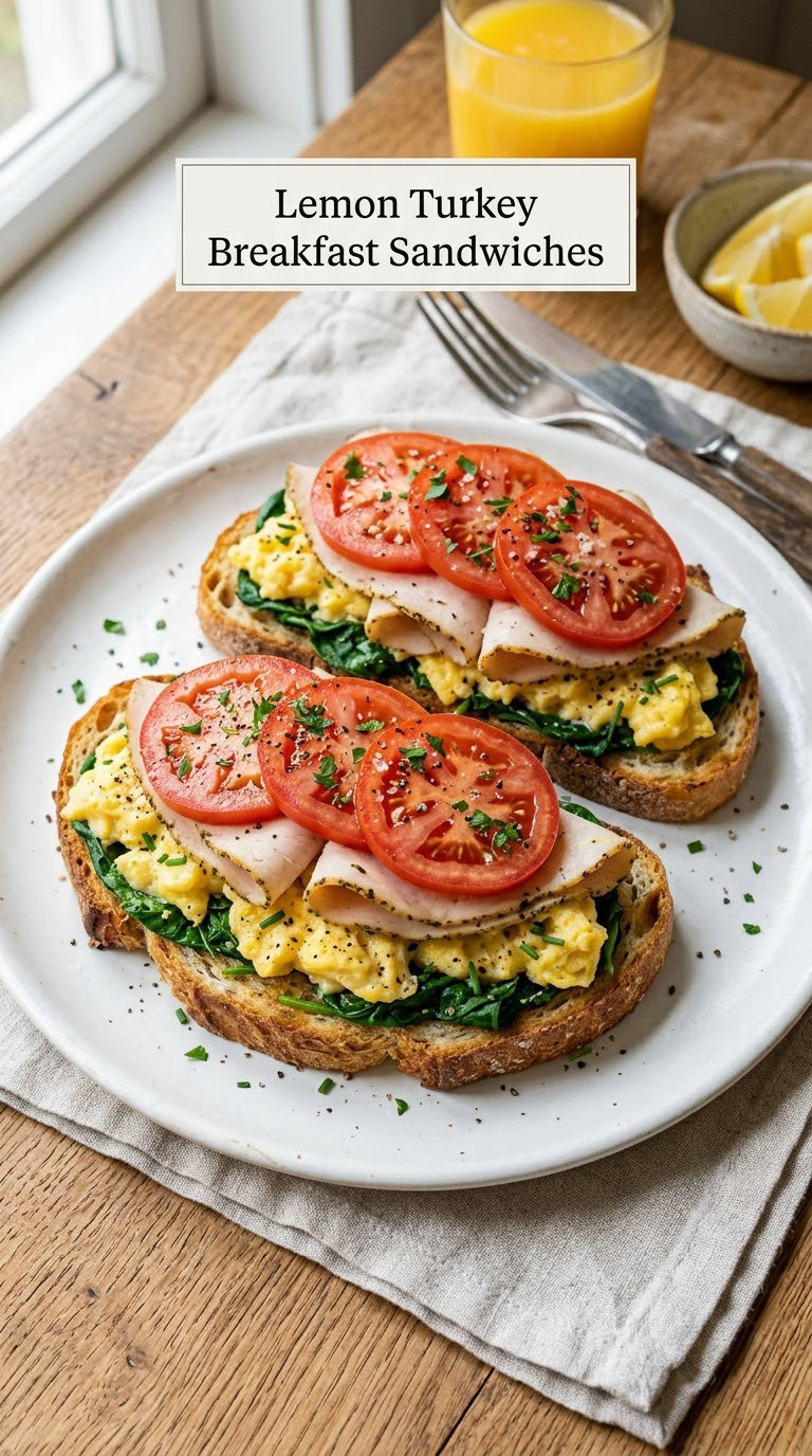 Lemon Turkey Breakfast Sandwiches