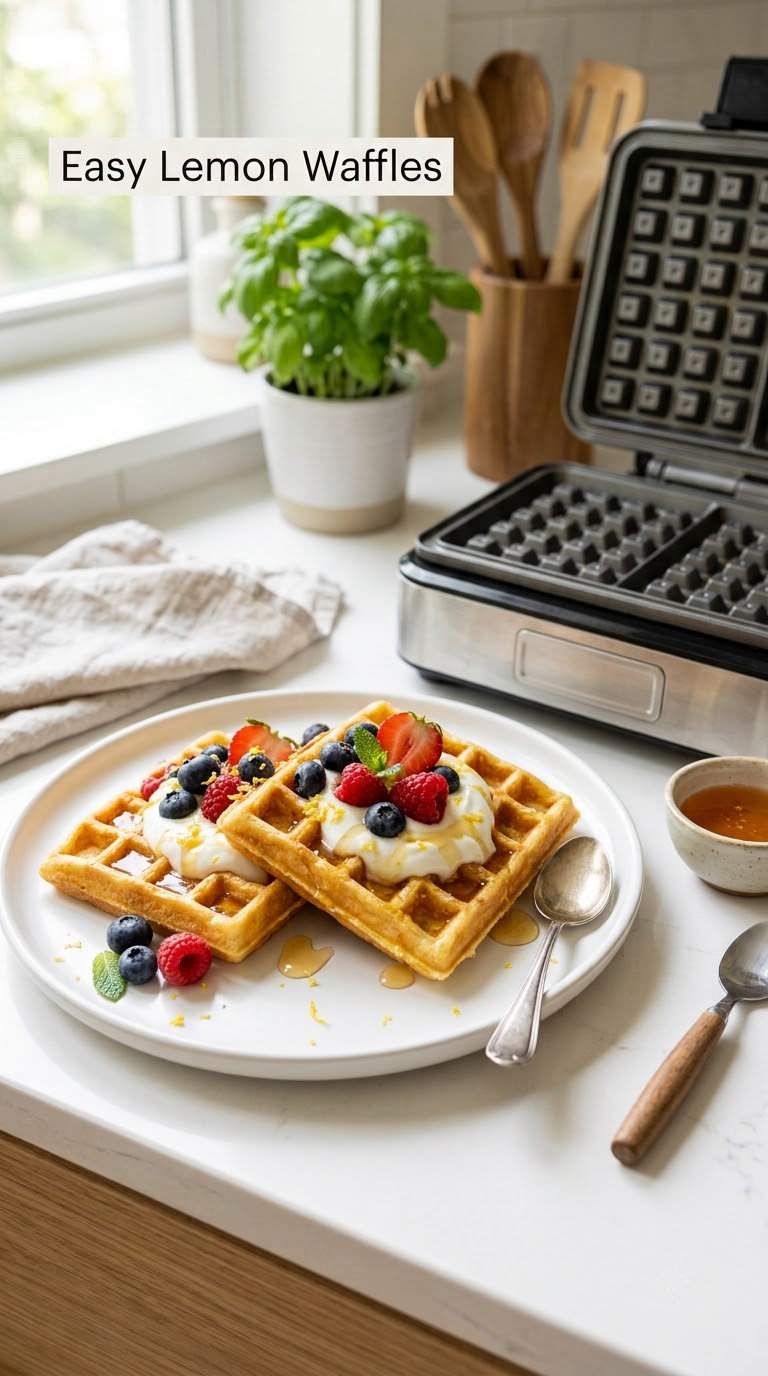 Easy Lemon Waffles