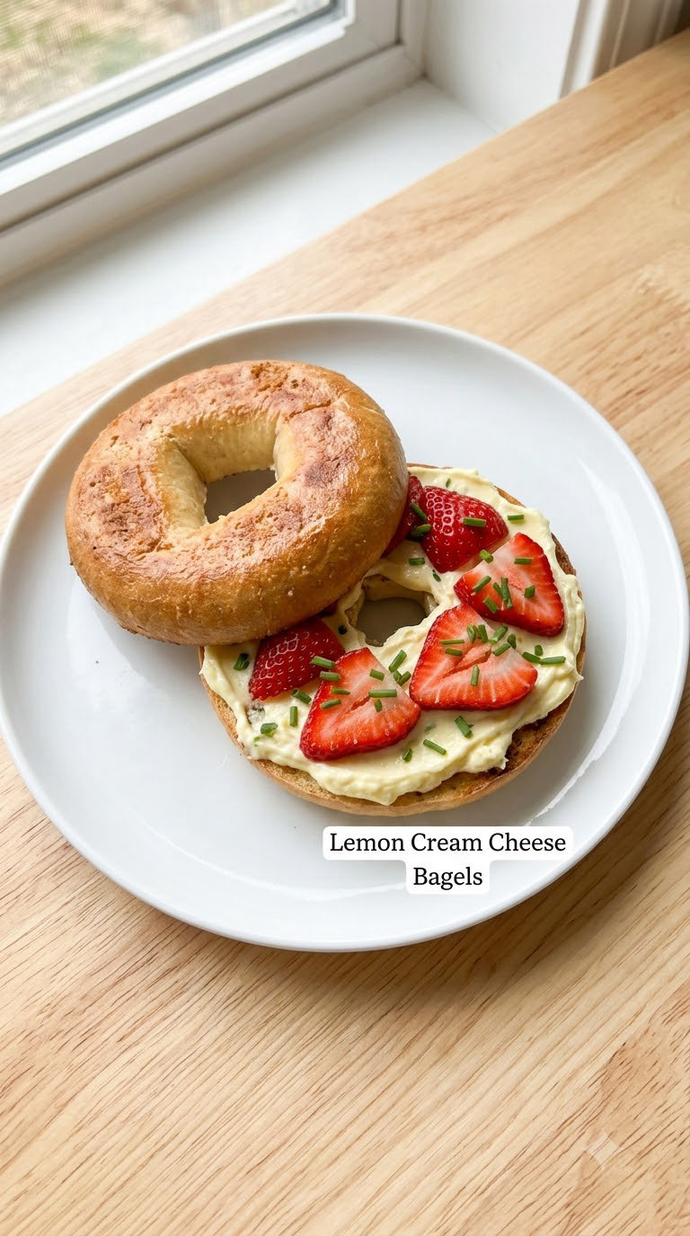 Lemon Cream Cheese Bagels