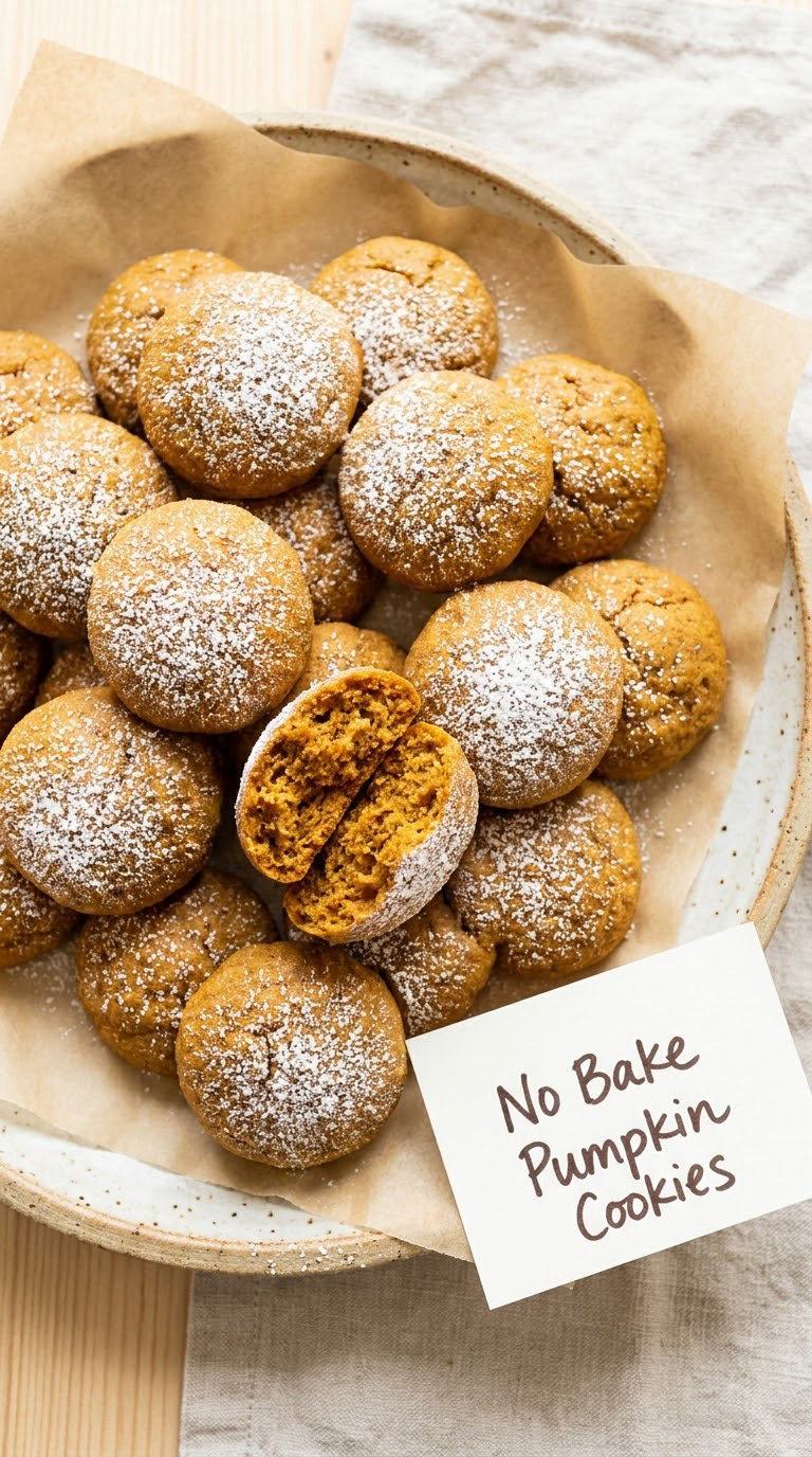 No Bake Pumpkin Cookies