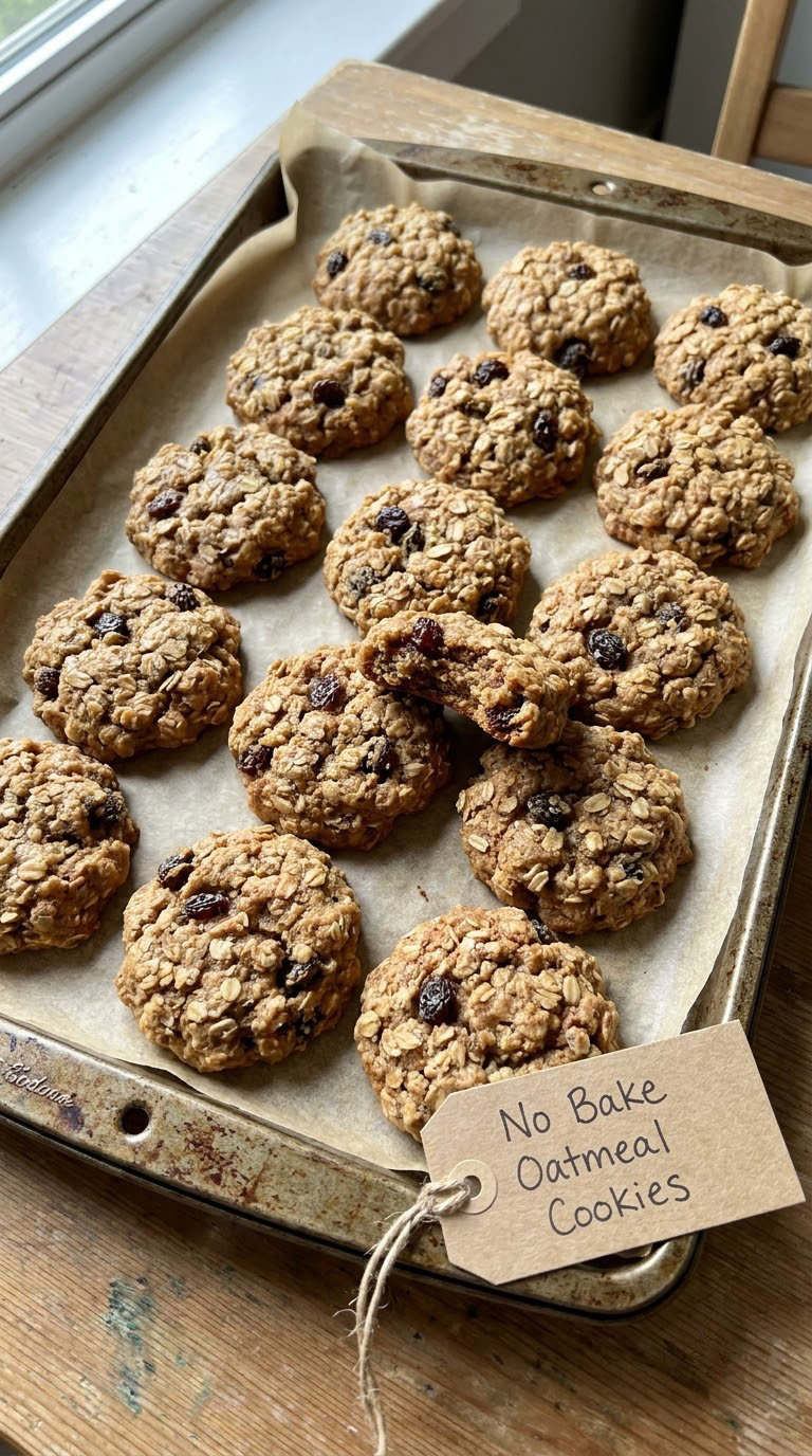 No Bake Oatmeal Cookies
