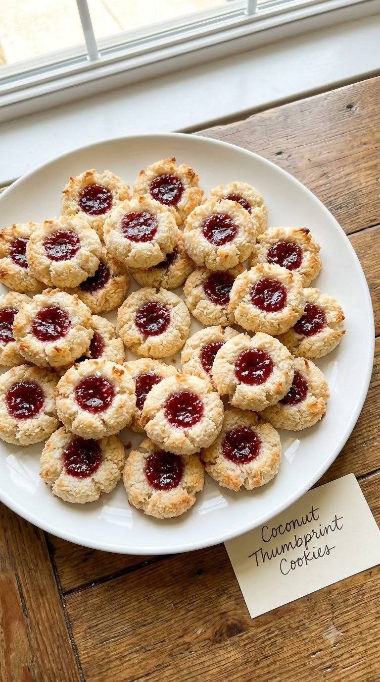 Coconut Thumbprint Cookies