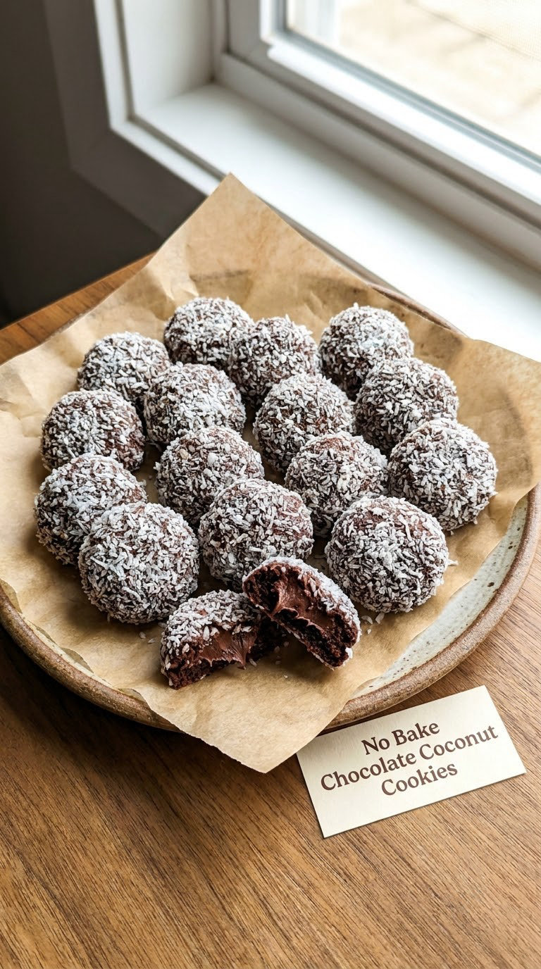 No Bake Chocolate Coconut Cookies