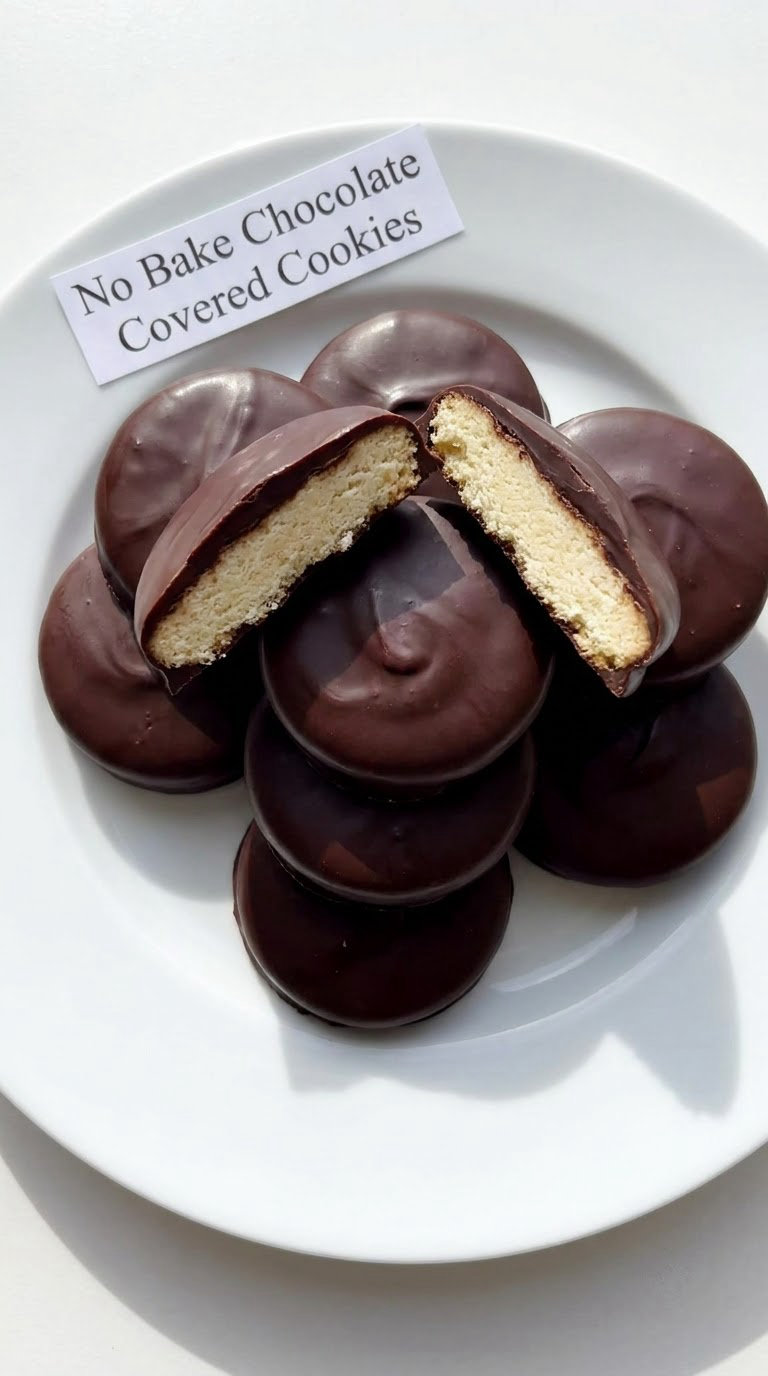 No Bake Chocolate Covered Cookies