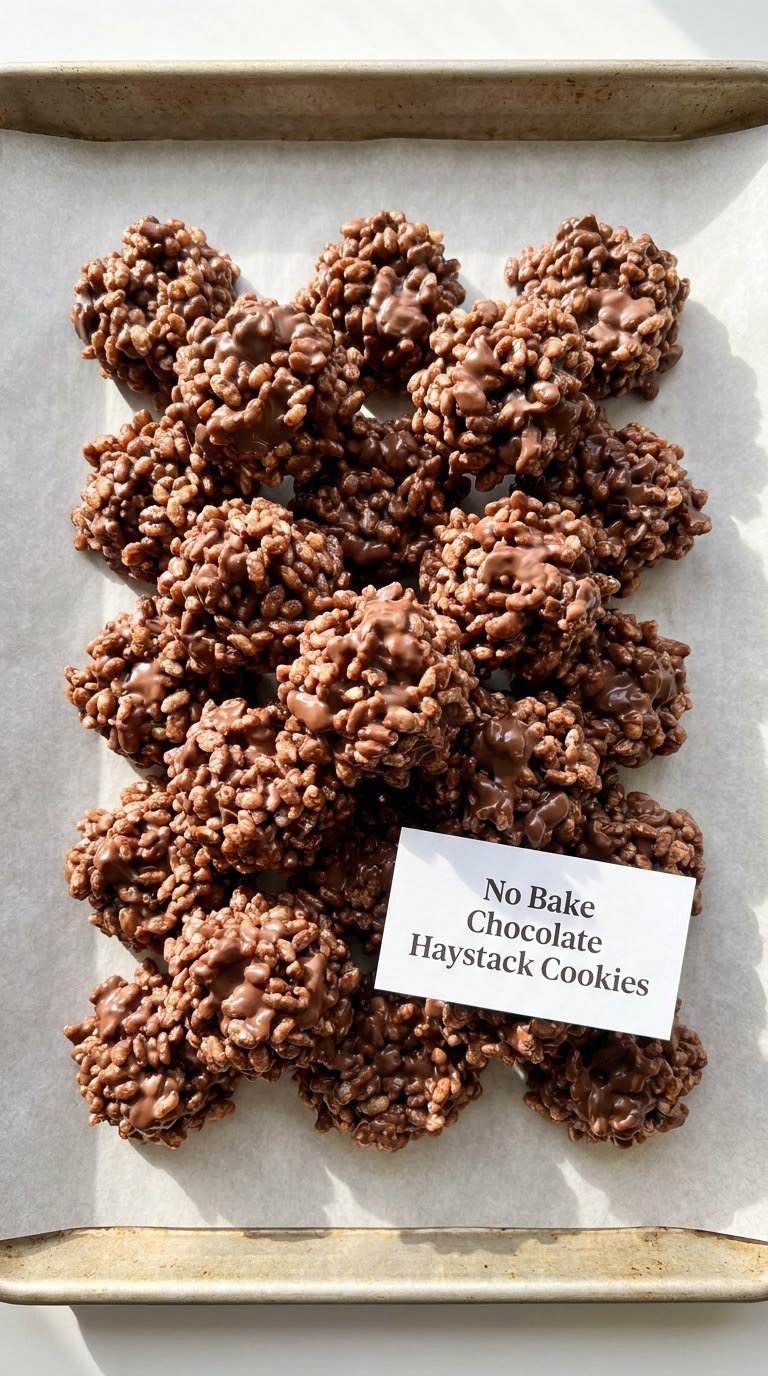 No Bake Chocolate Haystack Cookies