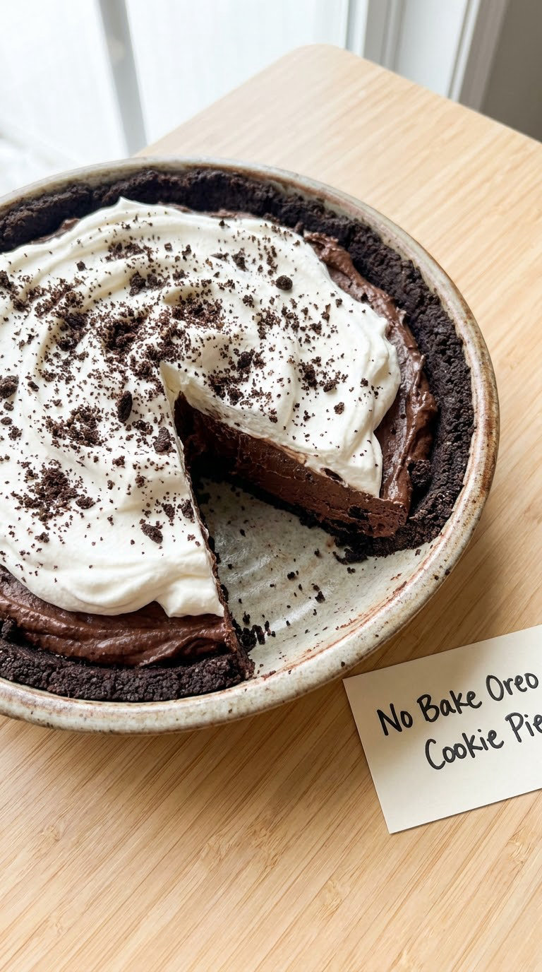 No Bake Oreo Cookie Pie