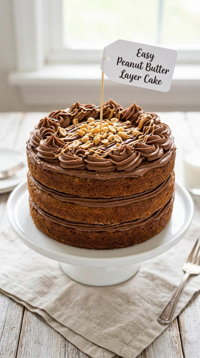 Easy Peanut Butter Layer Cake