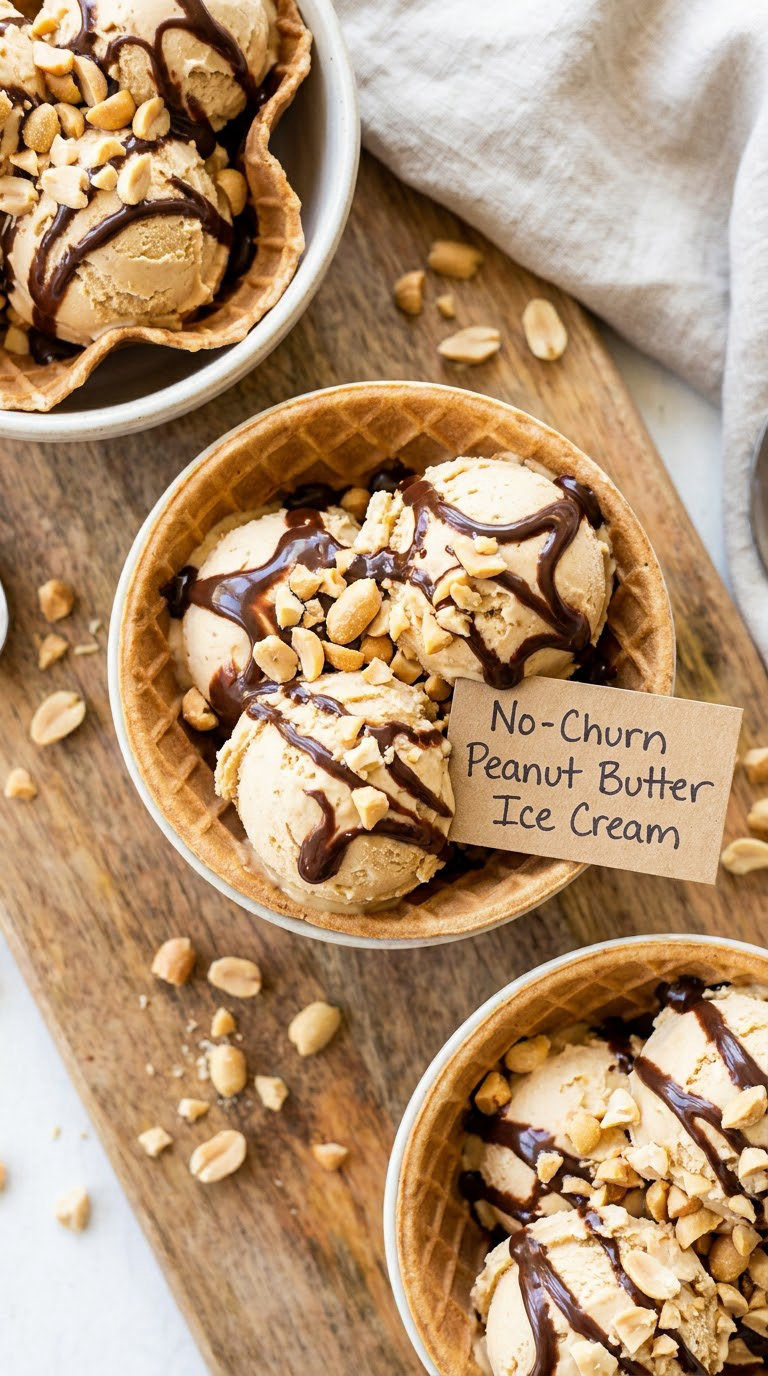 No-Churn Peanut Butter Ice Cream