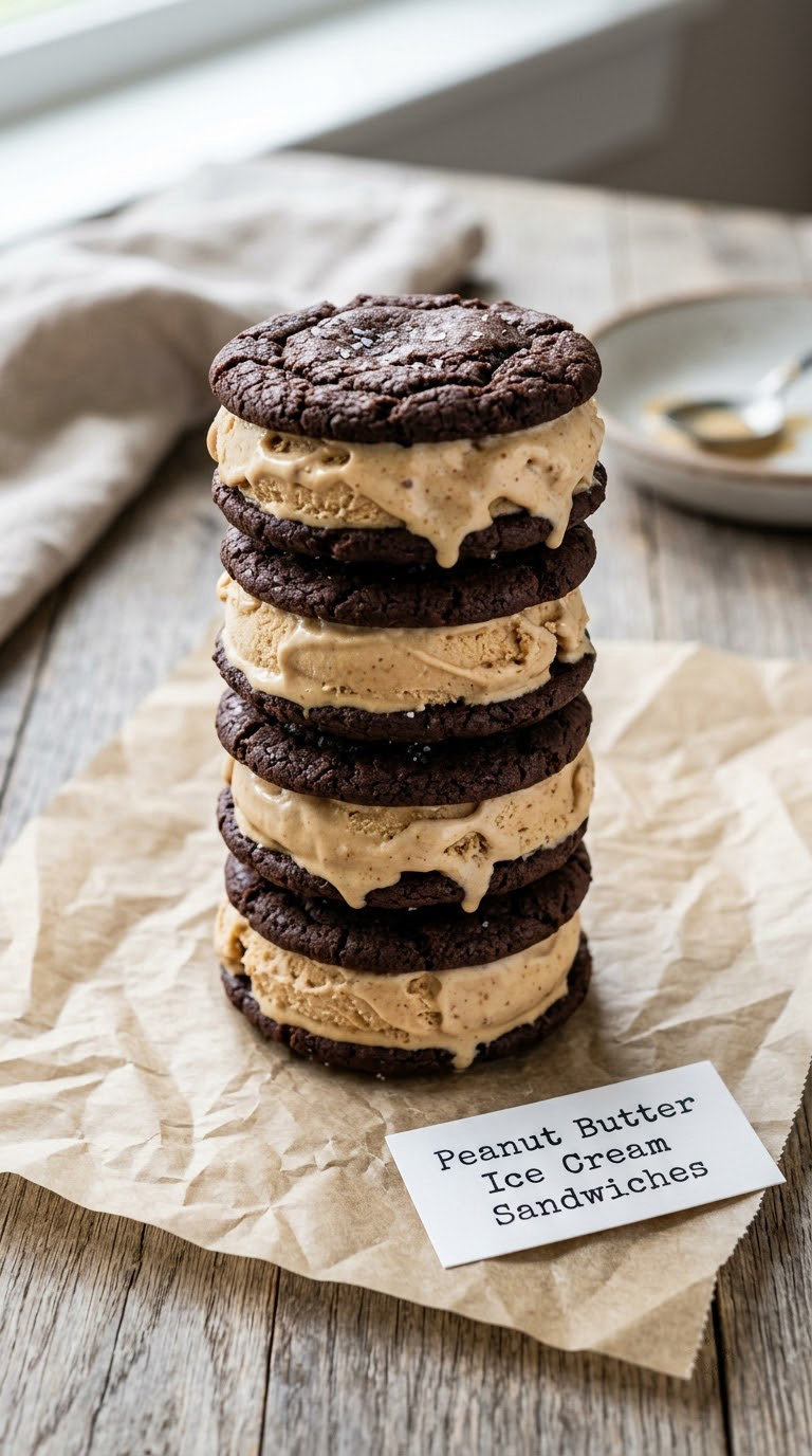 Peanut Butter Ice Cream Sandwiches