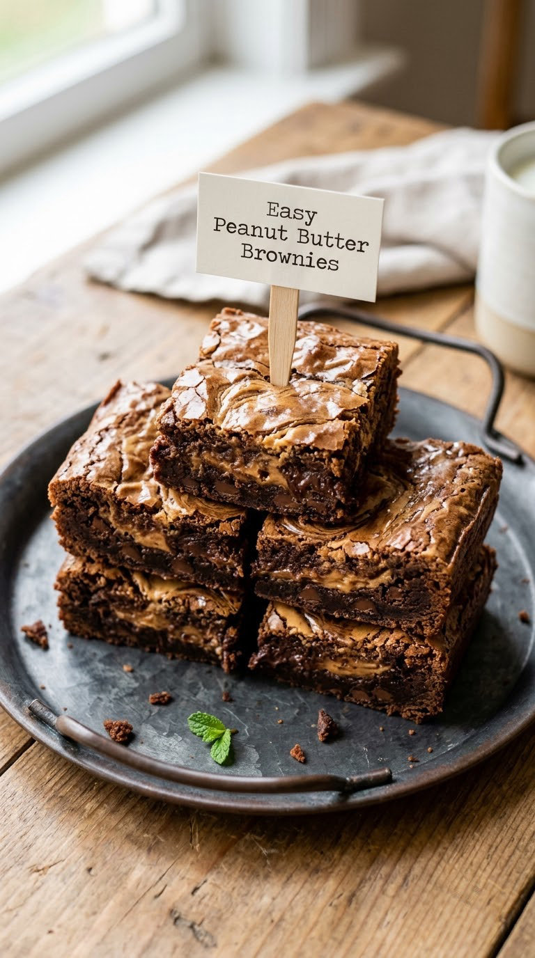 Easy Peanut Butter Brownies