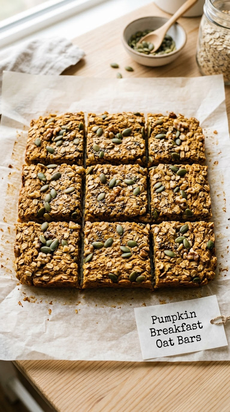 Pumpkin Breakfast Oat Bars