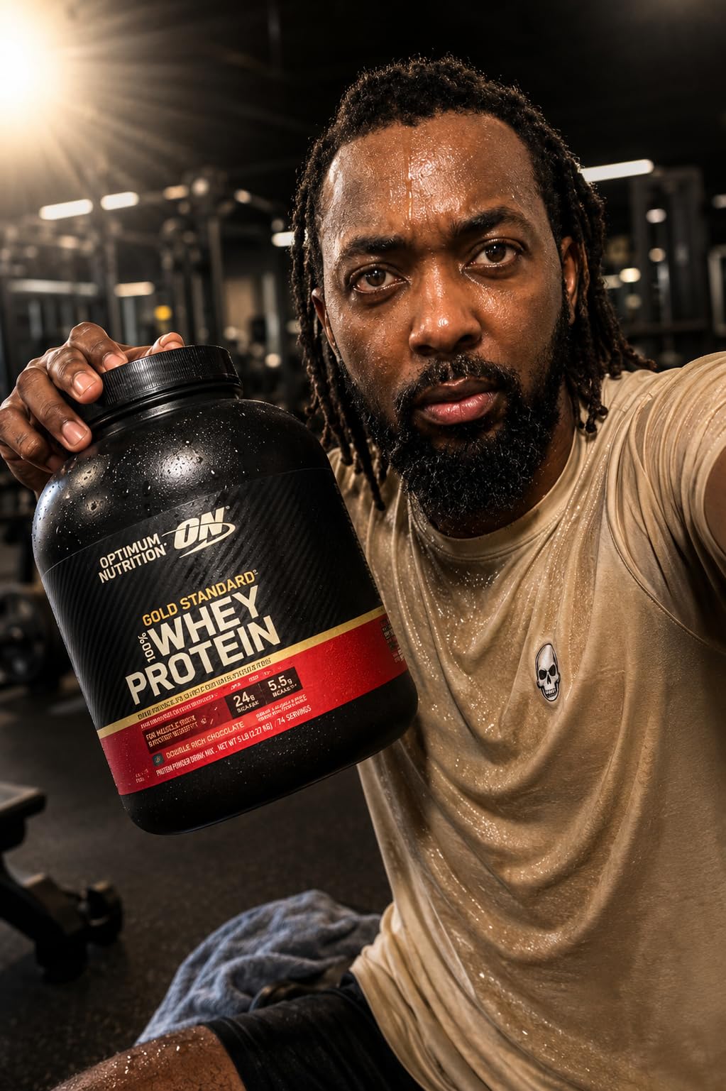 Optimum Nutrition Gold Standard Whey Protein Powder, Vanilla Ice Cream, 2LB customer photo 1