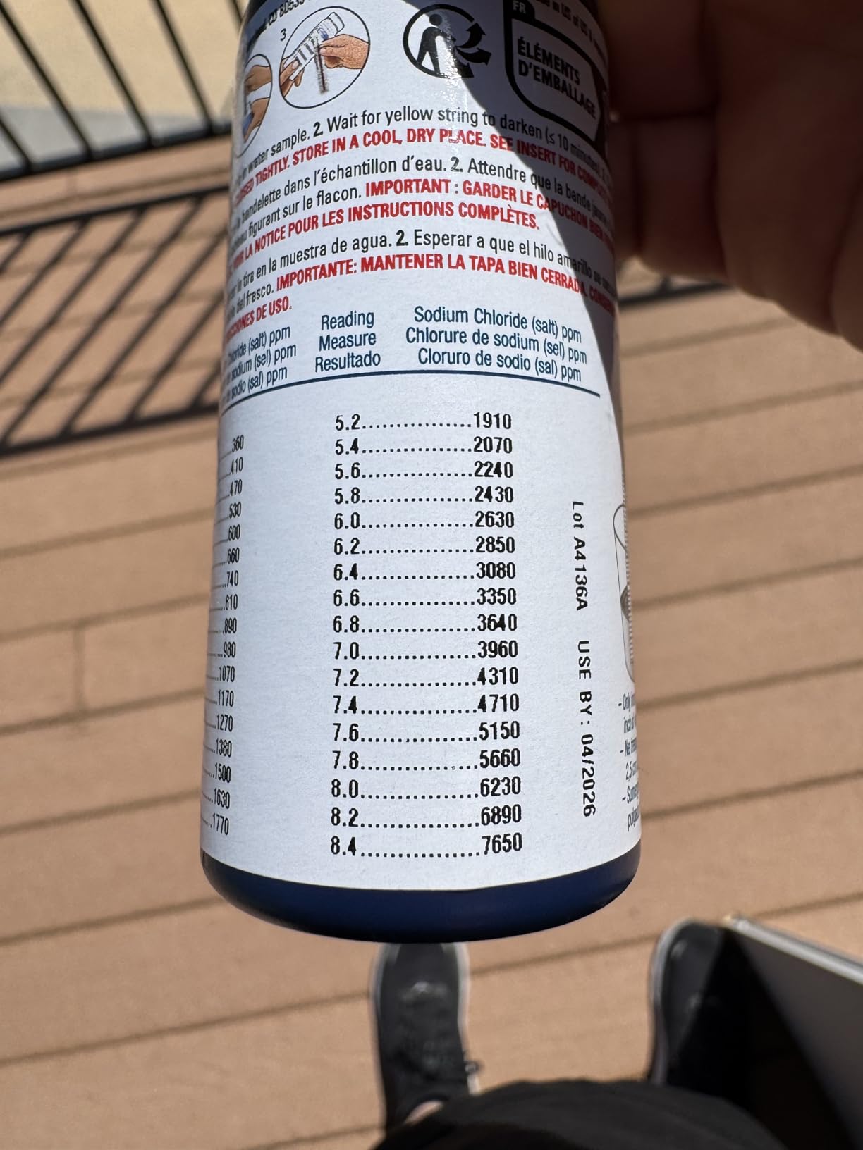 AquaChek Salt Test Strip Titrators for Pools - Salt Water Pool Test Strips for Sodium Chloride - Quick and Accurate Results - Professional Water Quality Testing Kit (10 Strips) customer photo 2