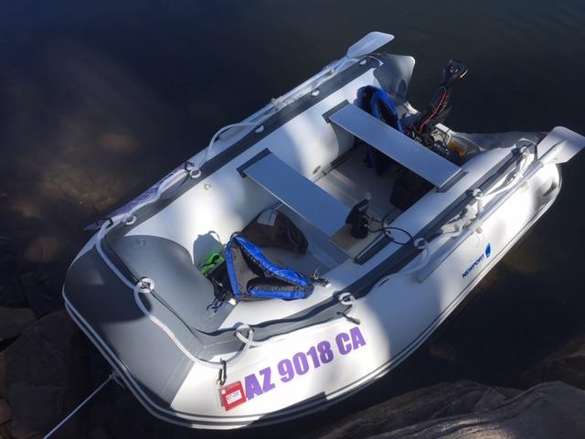 Newport 8ft 10in Dana Inflatable Sport Tender Dinghy Boat - 3 Person - 10 Horsepower - USCG Rated, White/Gray customer photo 2