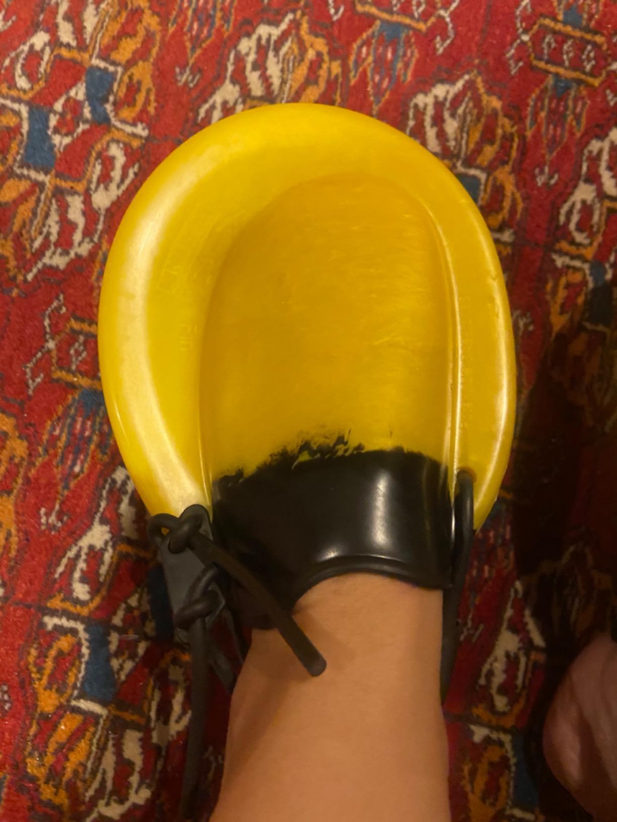 FINIS Positive Drive Swim Fins for All Four Strokes - Ergonomic Fit - Adjustable Heel Strap - Yellow/Black customer photo 1