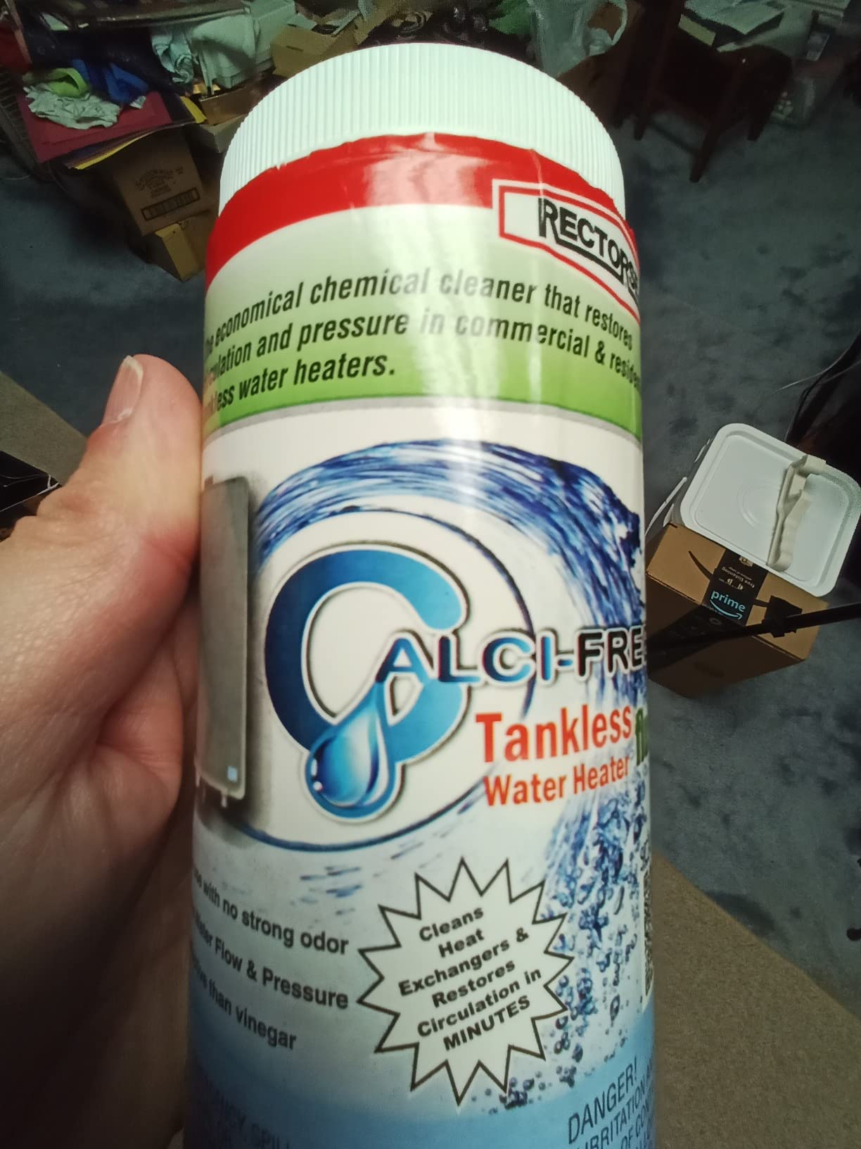 Rectorseal Calci-Free 68708 Tankless Water Heater Cleaner, Easy Application, Plumbing, 1.2 lb customer photo 1