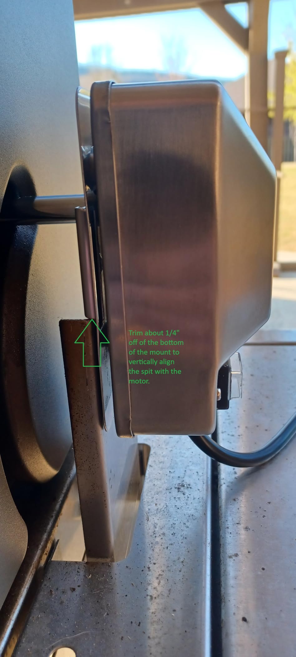onlyfire Universal Stainless Steel Electric Grill Rotisserie Motor, 110V/4W customer photo 2