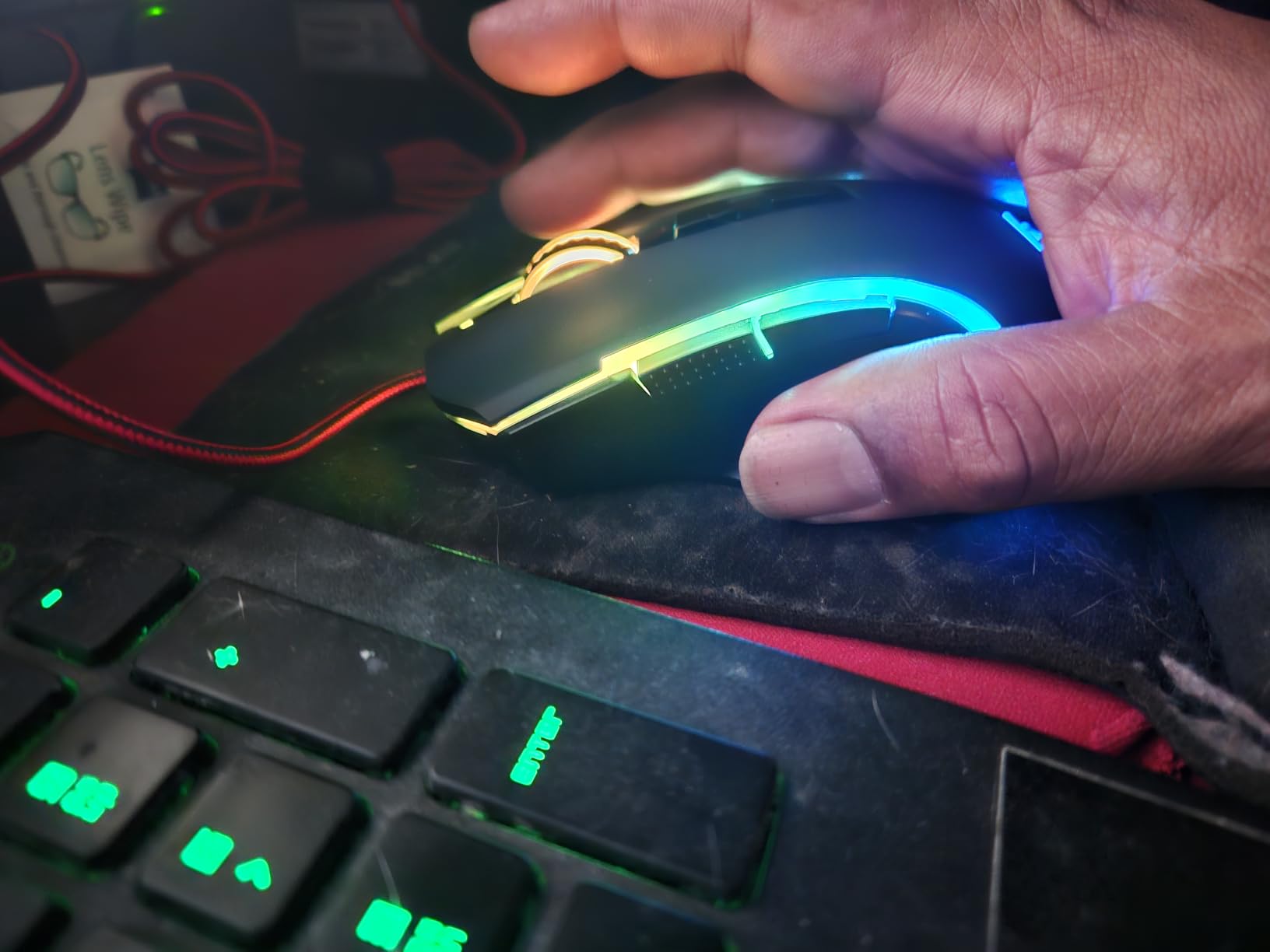 Redragon M602 Gaming Mouse, Ergonomic RGB Gaming Mouse Wired with 7200 Adjustable DPI, 9 Programmable Buttons, Professional Software for Gamer Office [Black] customer photo 1