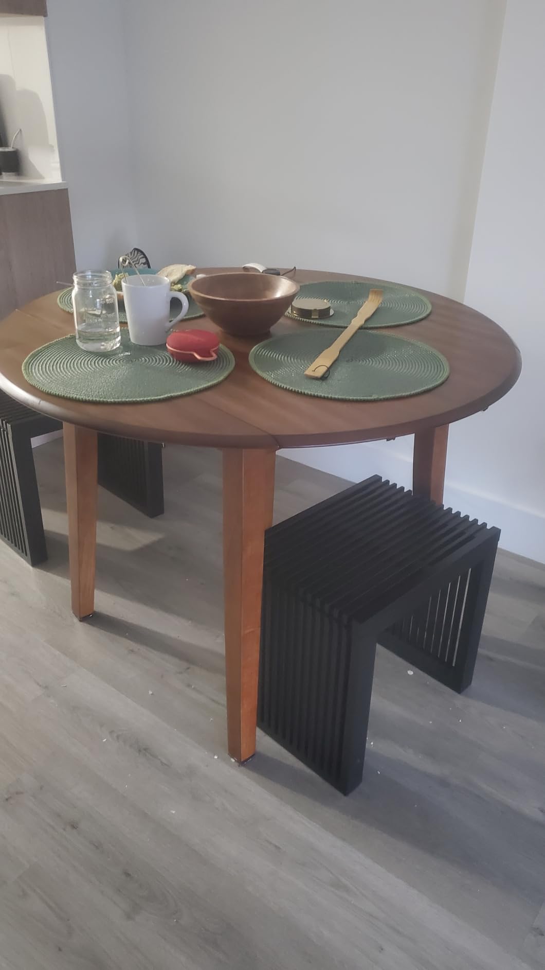 Signature Design by Ashley Small Round Drop Leaf Dining Table, Brown customer photo 1