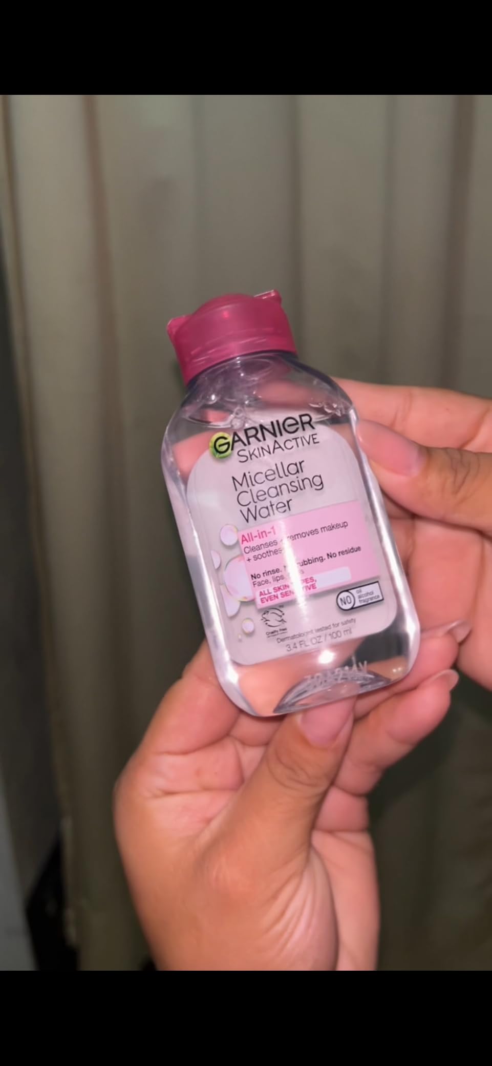 Garnier Micellar Water, Facial Cleanser & Makeup Remover, 3.4 Fl Oz customer photo 1