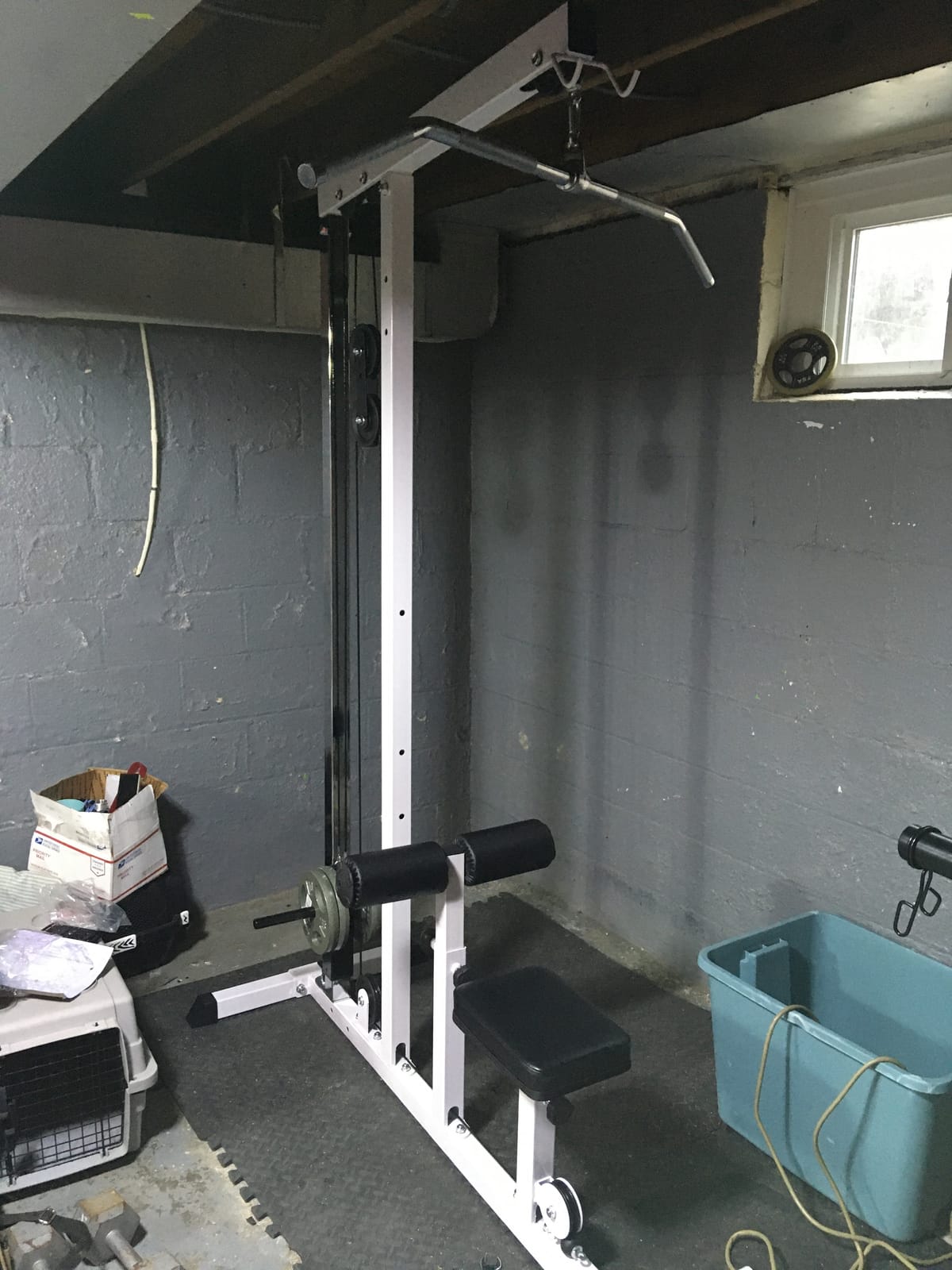 DF910 LAT Pull-Down Machine – 500 LBS Capacity – LAT Tower Cable Machine with High and Low Row Pulley Station - for Standard and Olympic Plates - Home Gym Fitness Equipment by Deltech Fitness customer photo 2