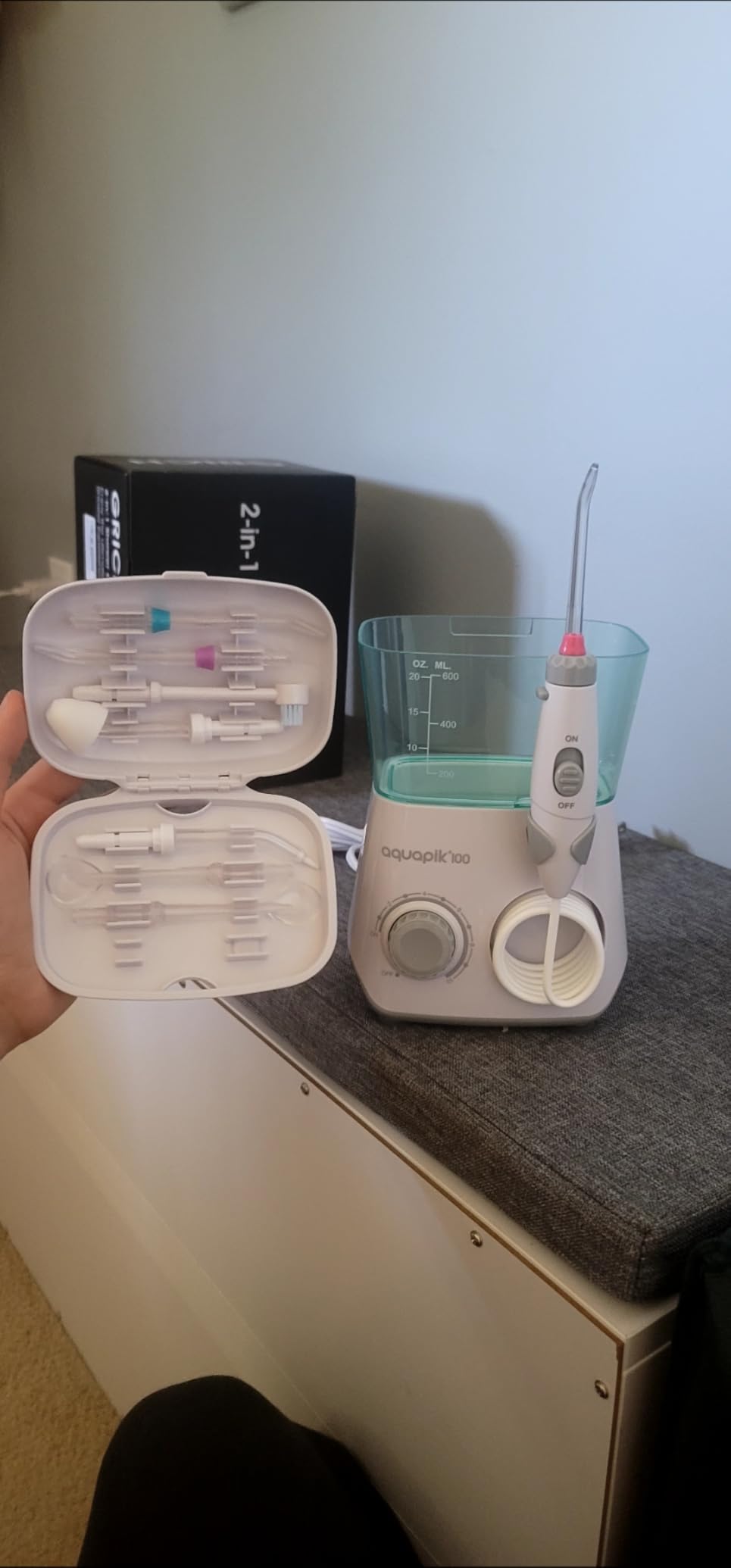 Aquapik 100 Countertop Water Flosser for Teeth, Corded Oral Irrigator Pick customer photo 1