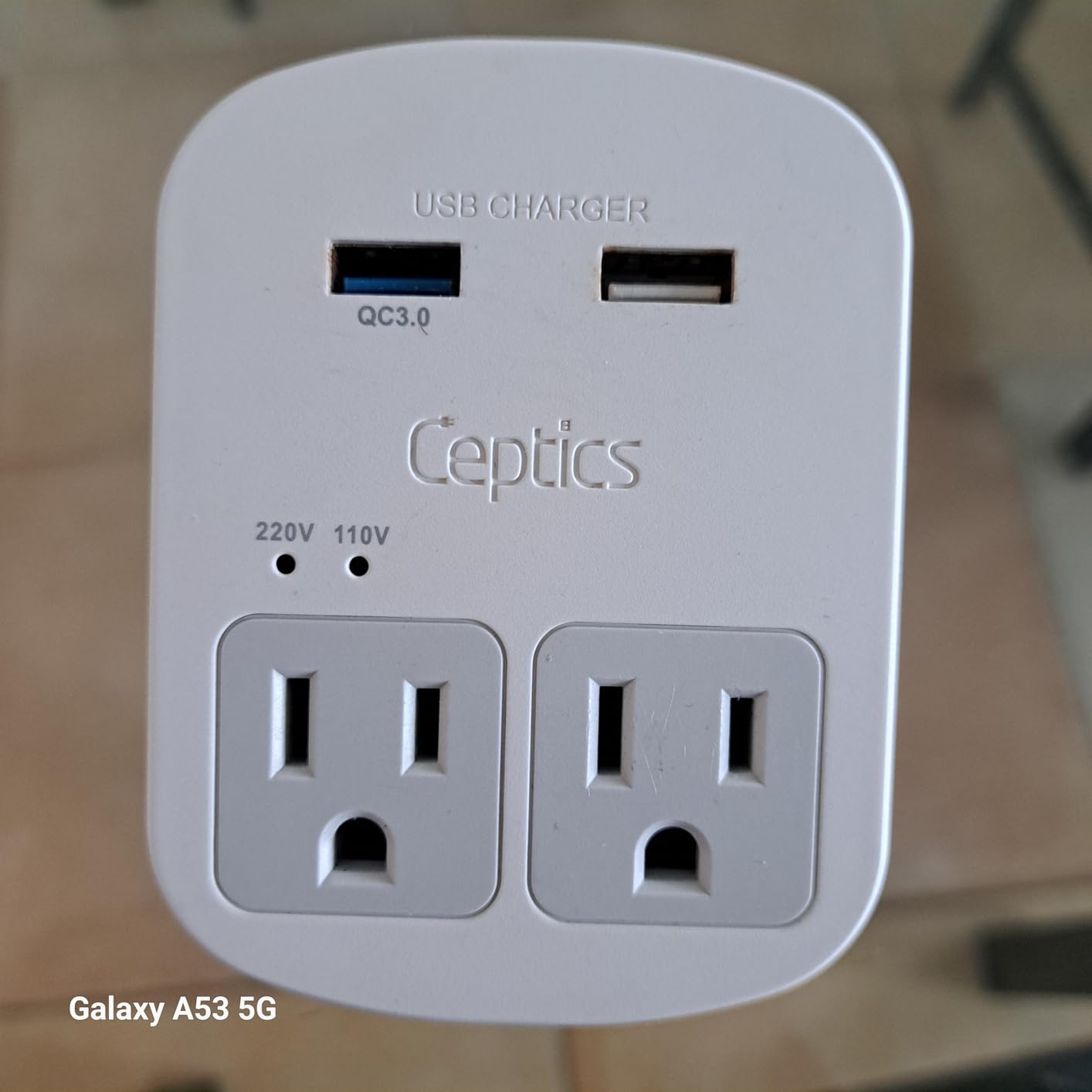 Ceptics 35W Universal Travel Adapter Kit – 2 USA sockets, USB-A, USBC, 1x PD 35W USB-C and USBC Cable, Surge Protected, Plugs for EU, UK, China, AU, Japan - for Laptop, Phone, Camera-ETL Tested customer photo 1