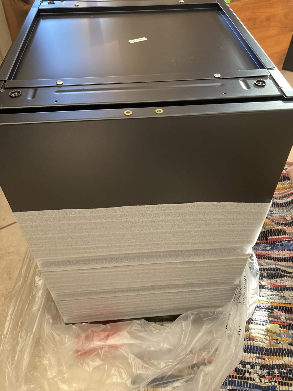 DEVAISE 3 Drawer Mobile File Cabinet with Lock, Under Desk Metal Filing Cabinet for Home Office/Legal/Letter/A4 File, Fully Assembled Except Wheels, Black customer photo 1