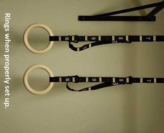Double Circle Gymnastics Rings with Straps, Calisthenics Wooden Rings (Multi-Size) customer photo 2