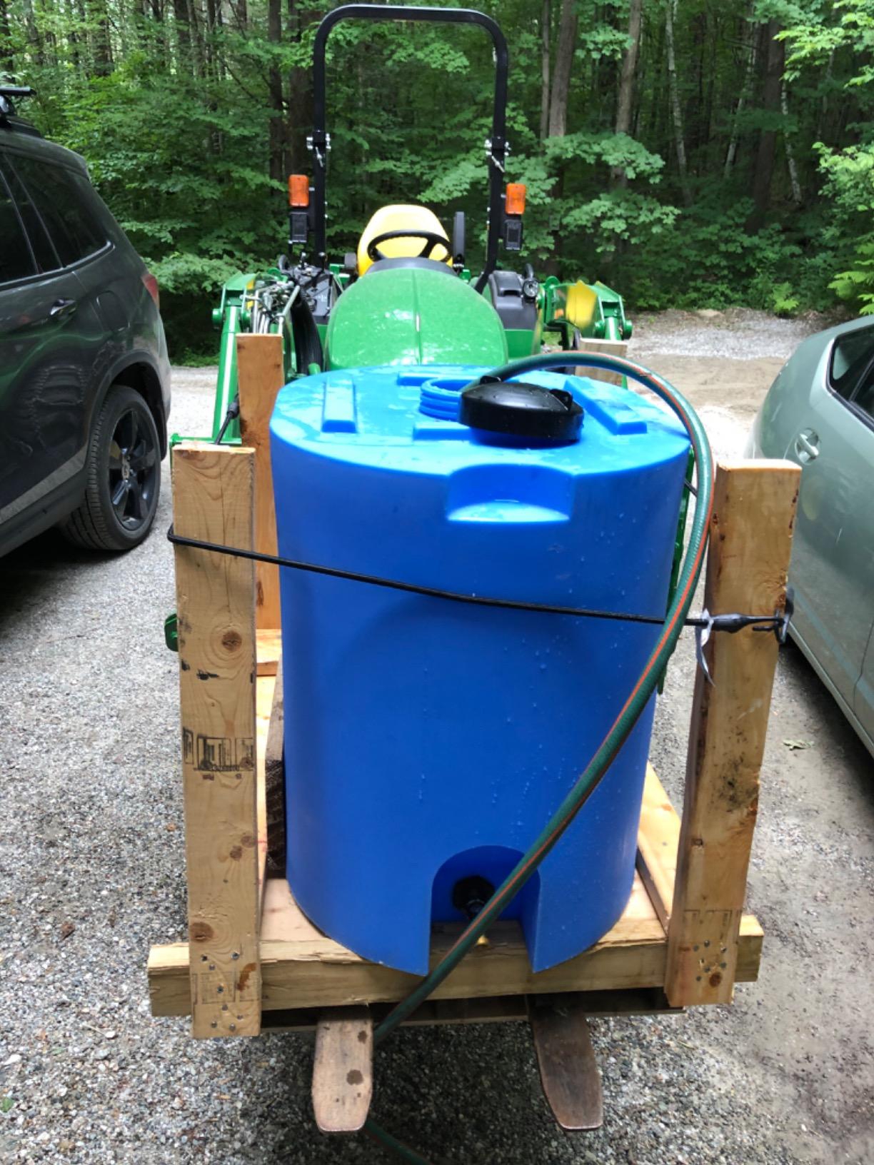 WaterPrepared 55 Gallon Unique Stackable Utility Water Tank, Blue customer photo 2