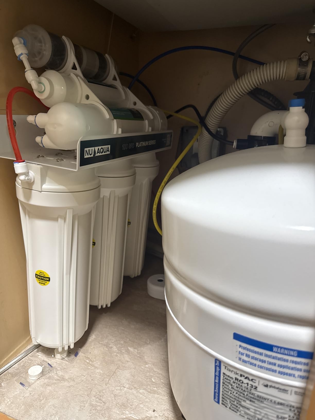 NU Aqua 5-Stage Under Sink Reverse Osmosis Water Filter System - 100 GPD RO customer photo 2