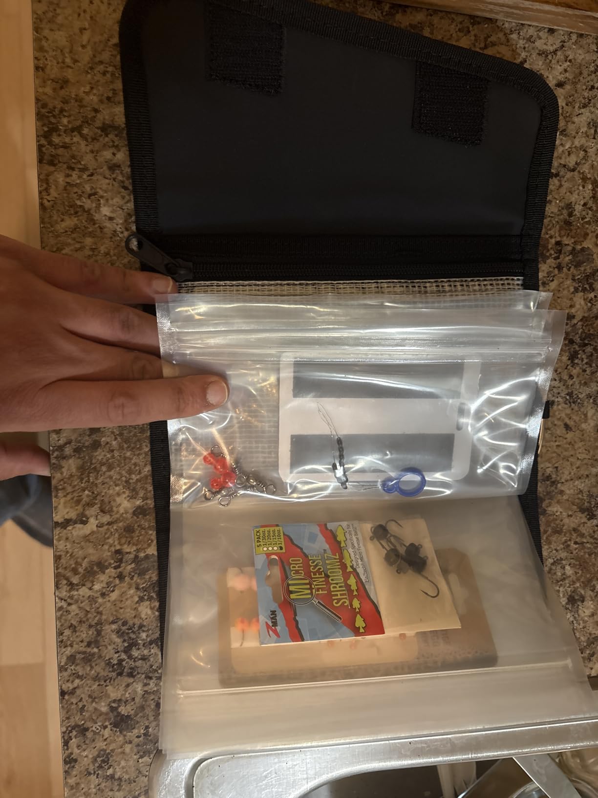 Reaction Tackle Fishing Tackle Organizer Case, Soft Bait Binder for Soft Plastics and Terminal Tackle with Zippered Sleeves, Small Blue customer photo 1