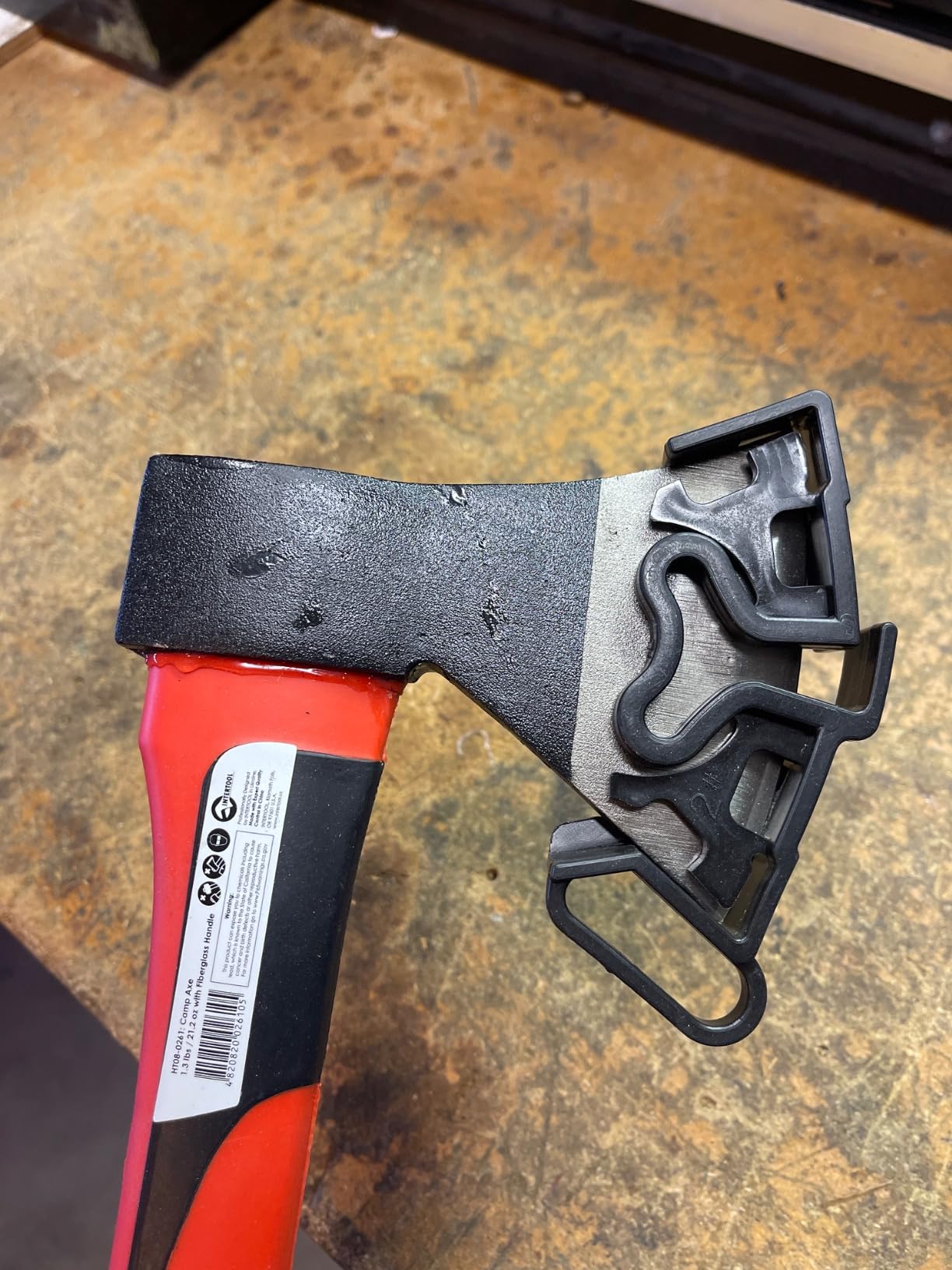 INTERTOOL Hatchet for Chopping Wood and kindling - Small Hand Axe for Camping Firewood - 15” Survival Ax - with Shock-Absorbing Fiberglass Anti-Slip Handle HT-0261 customer photo 1